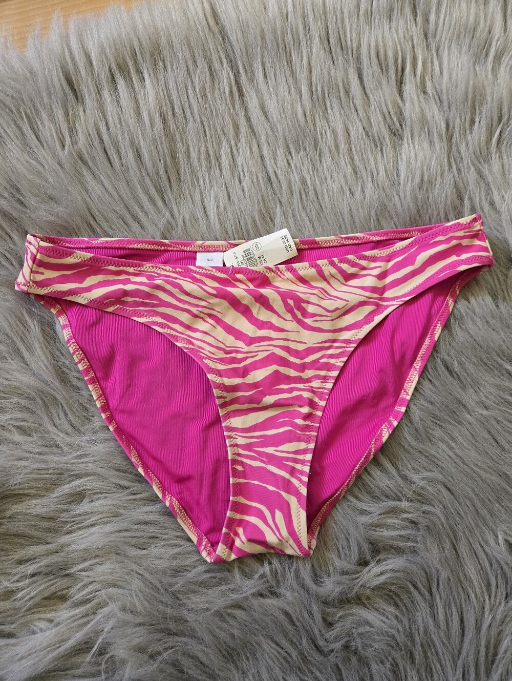 New Aerie Zebra Print Hot Pink Bikini Bottoms